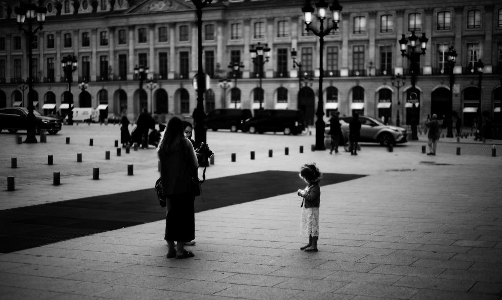 Paris Vendome square - black and white